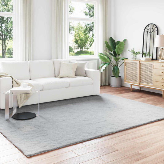 Antislip vloerkleed van imitatie konijnenbont OLITE Grijs is nu te koop bij PeponiXL, paradijselijk wonen!