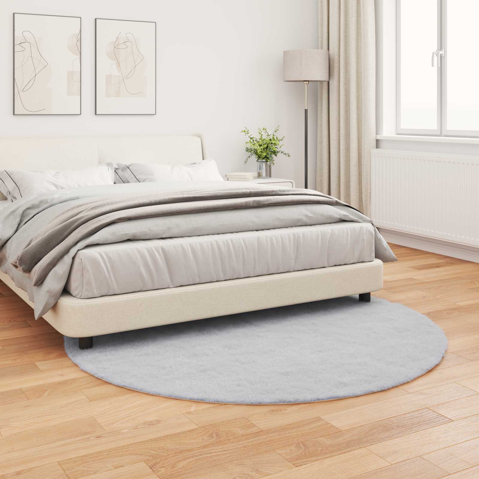 Antislip vloerkleed van imitatie konijnenbont OLITE Grijs is nu te koop bij PeponiXL, paradijselijk wonen!