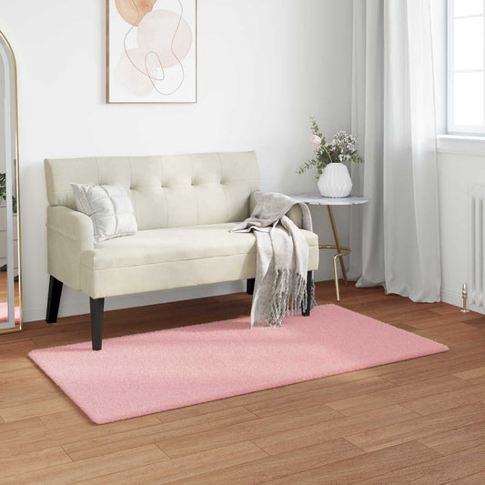Antislip vloerkleed van imitatie konijnenbont OLITE Roze is nu te koop bij PeponiXL, paradijselijk wonen!
