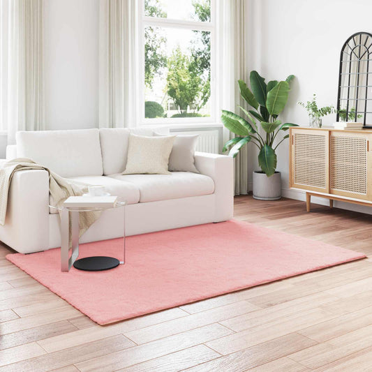 Antislip vloerkleed van imitatie konijnenbont OLITE Roze is nu te koop bij PeponiXL, paradijselijk wonen!