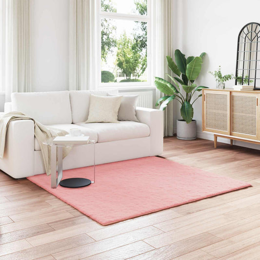 Antislip vloerkleed van imitatie konijnenbont OLITE Roze is nu te koop bij PeponiXL, paradijselijk wonen!