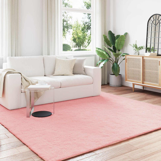 Antislip vloerkleed van imitatie konijnenbont OLITE Roze is nu te koop bij PeponiXL, paradijselijk wonen!