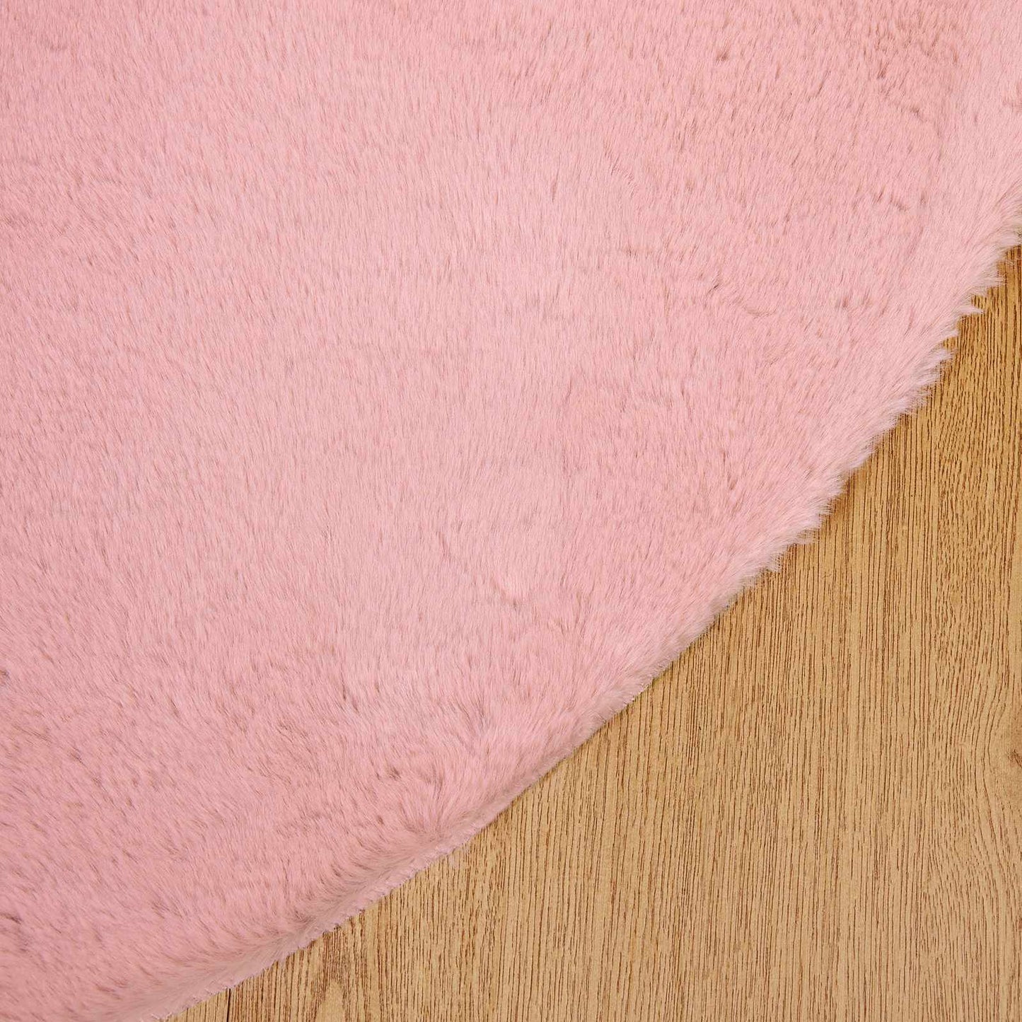 Antislip vloerkleed van imitatie konijnenbont OLITE Roze is nu te koop bij PeponiXL, paradijselijk wonen!