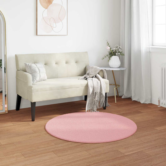 Antislip vloerkleed van imitatie konijnenbont OLITE Roze is nu te koop bij PeponiXL, paradijselijk wonen!
