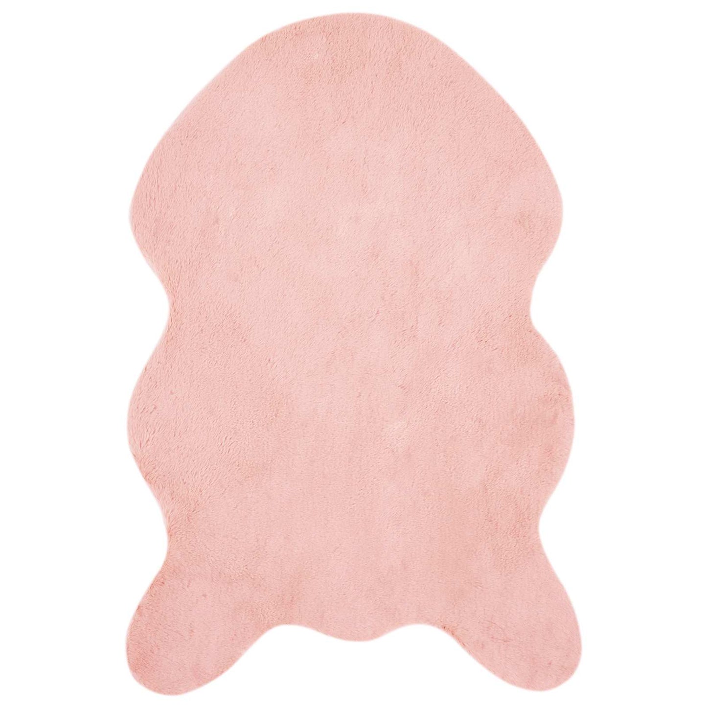 Antislip vloerkleed van imitatie konijnenbont OLITE Roze is nu te koop bij PeponiXL, paradijselijk wonen!