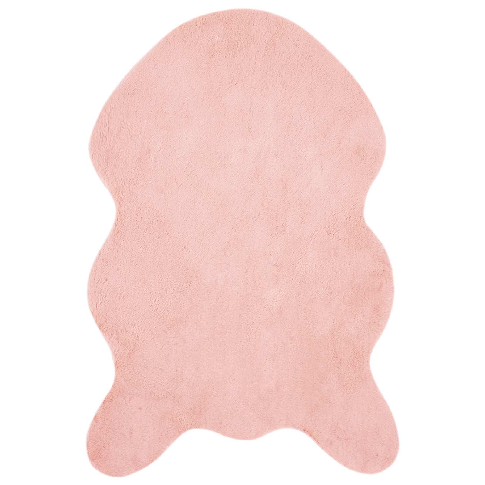 Antislip vloerkleed van imitatie konijnenbont OLITE Roze is nu te koop bij PeponiXL, paradijselijk wonen!