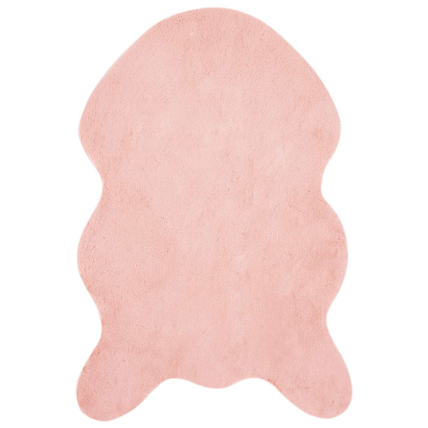 Antislip vloerkleed van imitatie konijnenbont OLITE Roze is nu te koop bij PeponiXL, paradijselijk wonen!