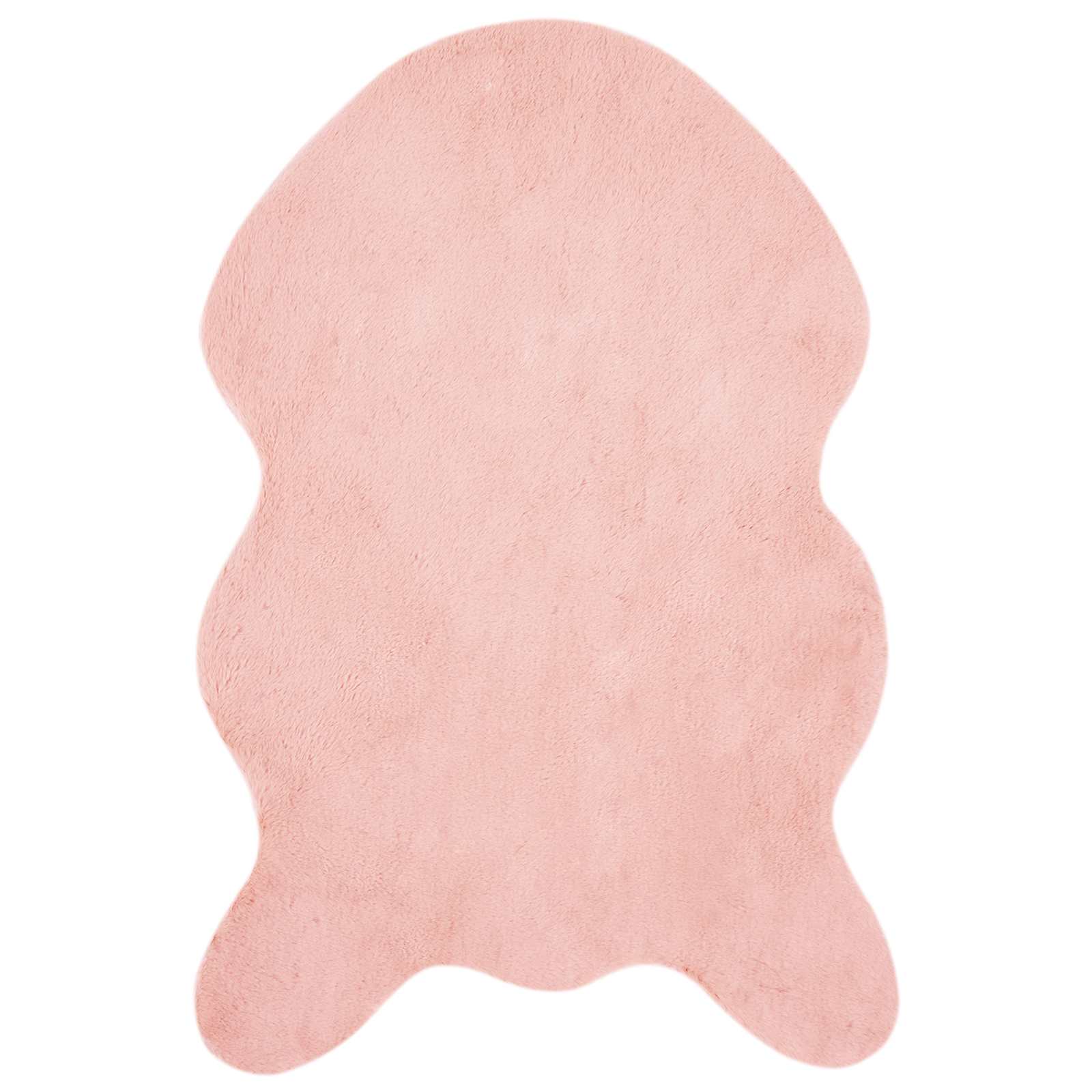 Antislip vloerkleed van imitatie konijnenbont OLITE Roze is nu te koop bij PeponiXL, paradijselijk wonen!