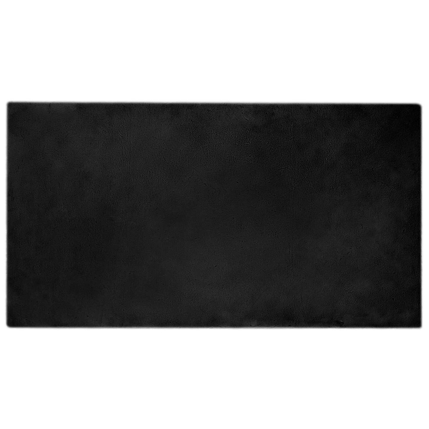 Antislip vloerkleed van imitatie konijnenbont OLITE Zwart is nu te koop bij PeponiXL, paradijselijk wonen!
