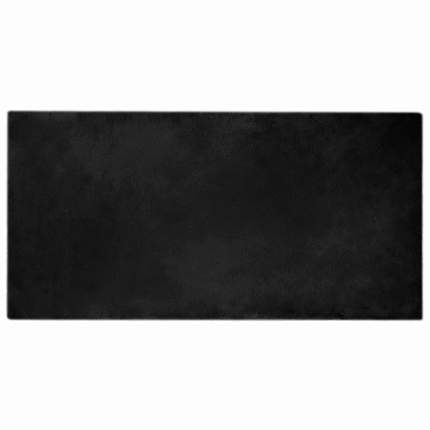 Antislip vloerkleed van imitatie konijnenbont OLITE Zwart is nu te koop bij PeponiXL, paradijselijk wonen!