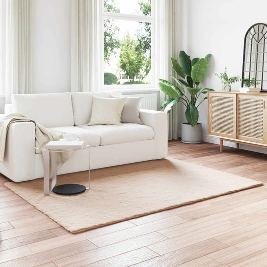 Antislip vloerkleed van imitatie konijnenbont OLITE Taupe is nu te koop bij PeponiXL, paradijselijk wonen!