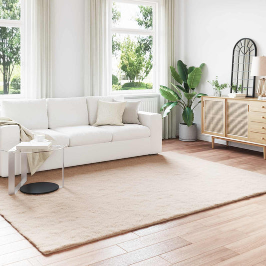 Antislip vloerkleed van imitatie konijnenbont OLITE Taupe is nu te koop bij PeponiXL, paradijselijk wonen!