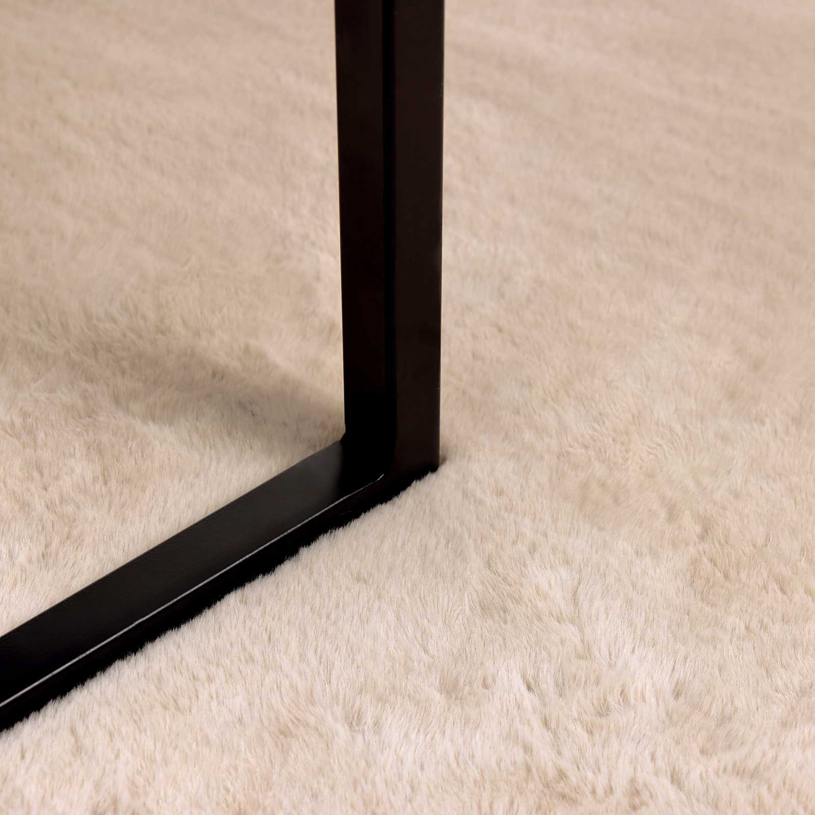 Antislip neplederen konijnenbont vloerkleed Olite Taupe is nu te koop bij PeponiXL, paradijselijk wonen!