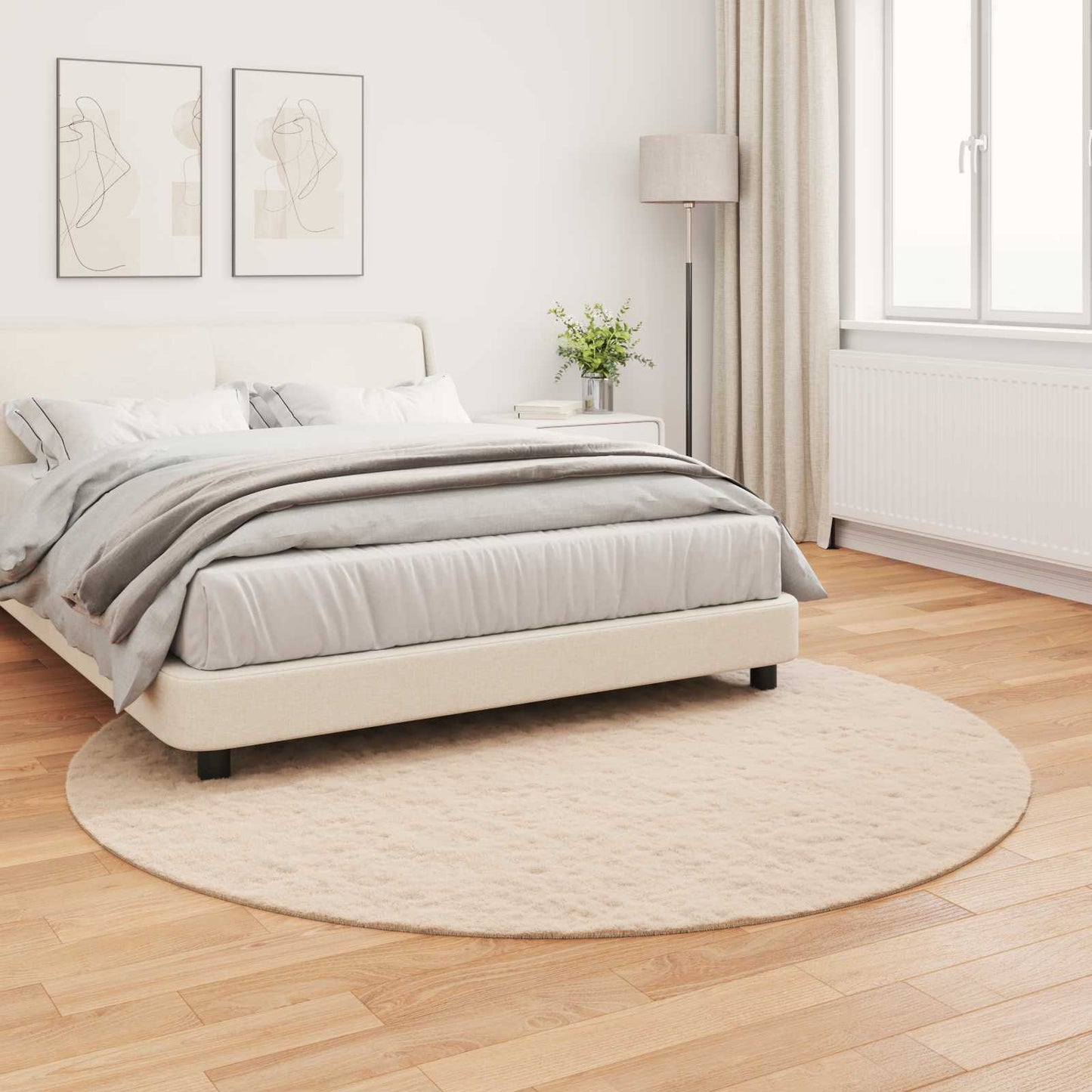 Antislip vloerkleed van imitatie konijnenbont OLITE Taupe is nu te koop bij PeponiXL, paradijselijk wonen!