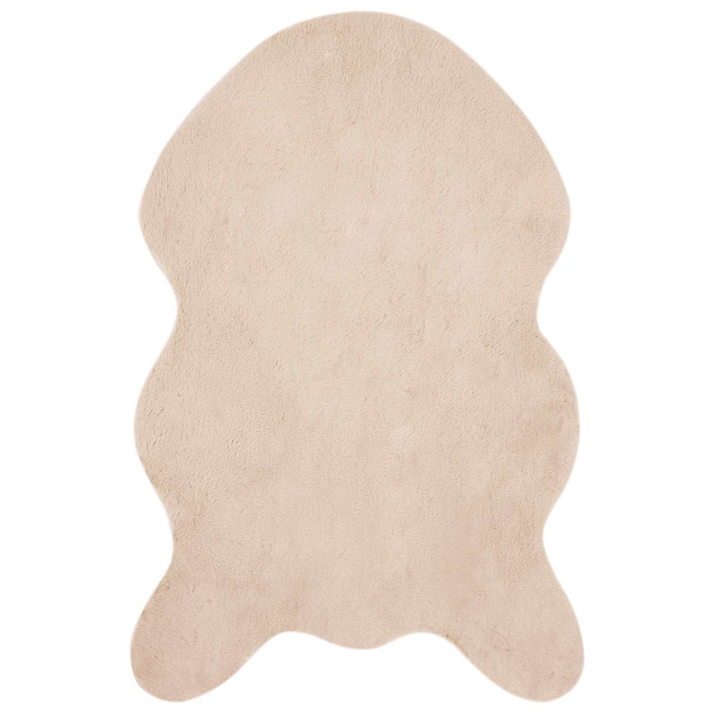 Antislip vloerkleed van imitatie konijnenbont OLITE Taupe is nu te koop bij PeponiXL, paradijselijk wonen!