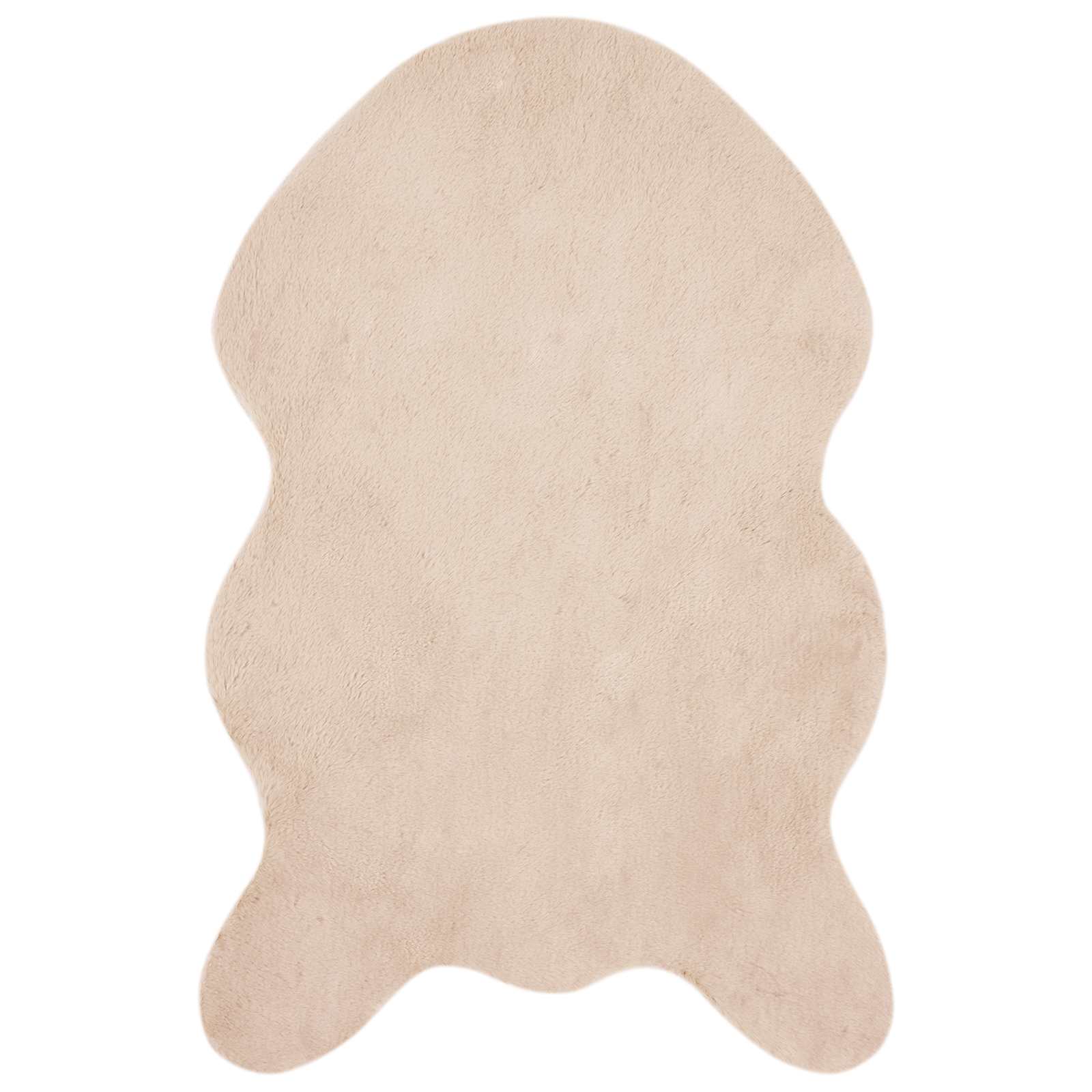 Antislip vloerkleed van imitatie konijnenbont OLITE Taupe is nu te koop bij PeponiXL, paradijselijk wonen!
