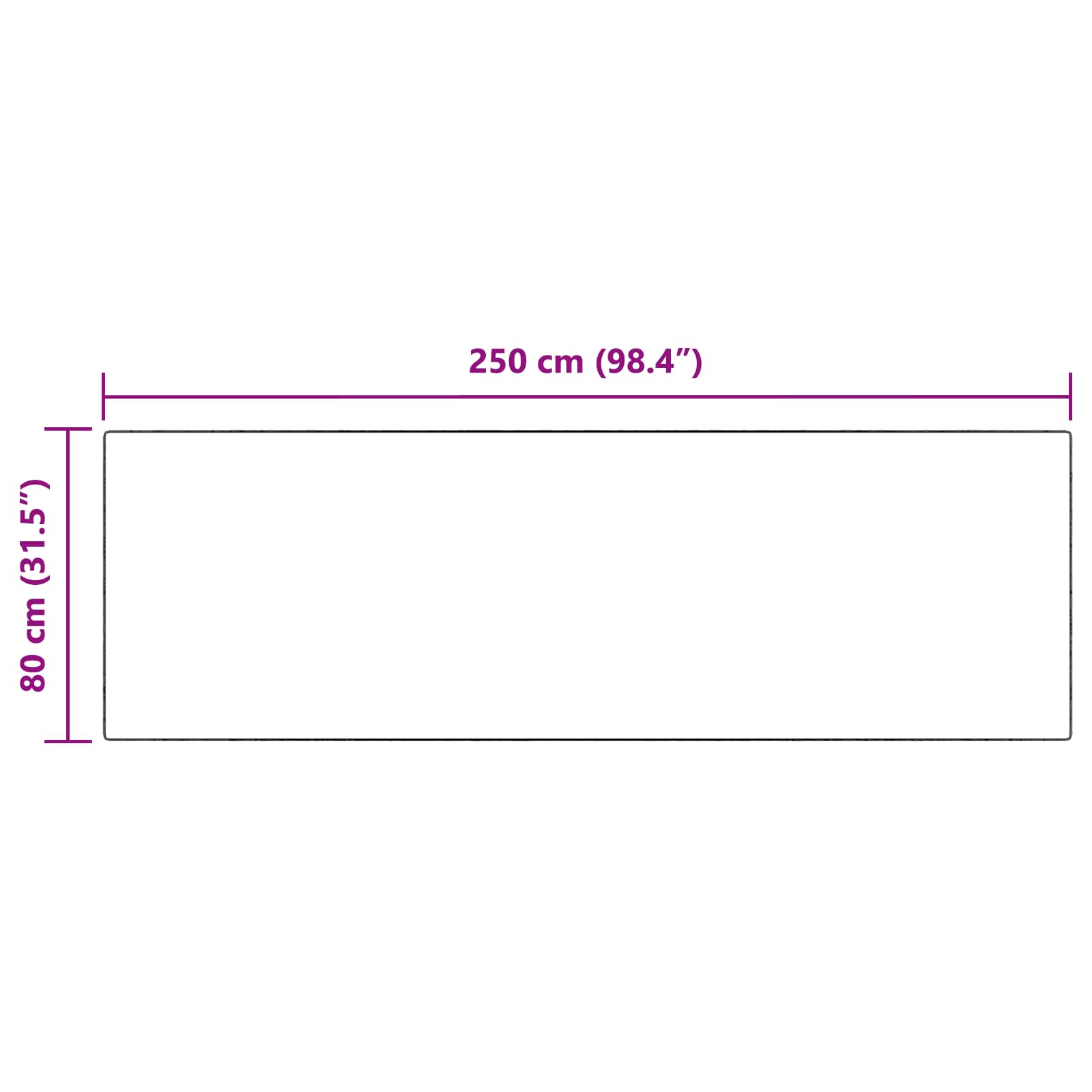 Antislip vloerkleed van imitatie konijnenbont OLITE 80 x 250 cm is nu te koop bij PeponiXL, paradijselijk wonen!