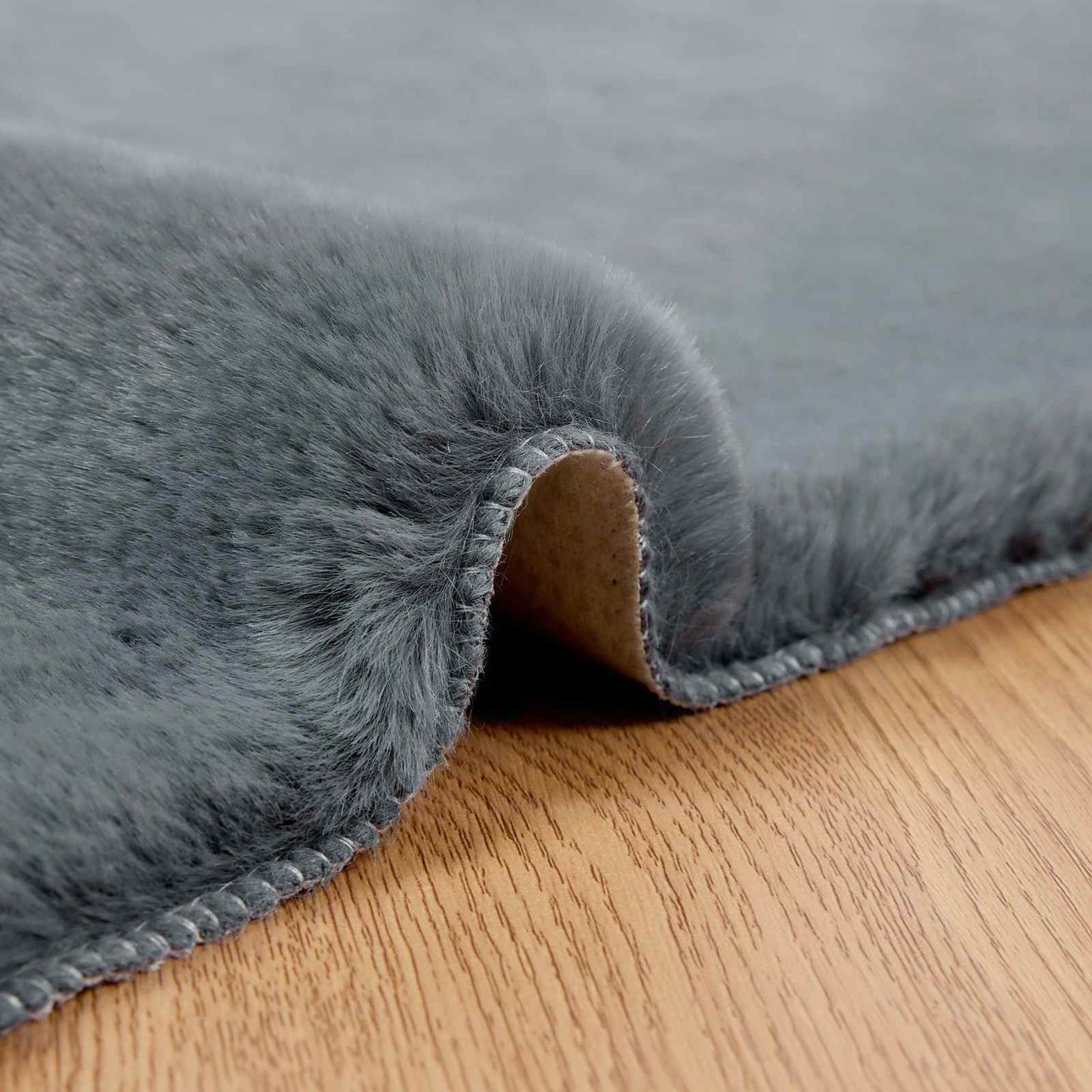 Antislip vloerkleed van imitatie konijnenbont OLITE Polyester is nu te koop bij PeponiXL, paradijselijk wonen!