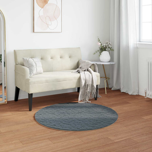 Antislip vloerkleed van imitatie konijnenbont OLITE Ø 80 cm is nu te koop bij PeponiXL, paradijselijk wonen!