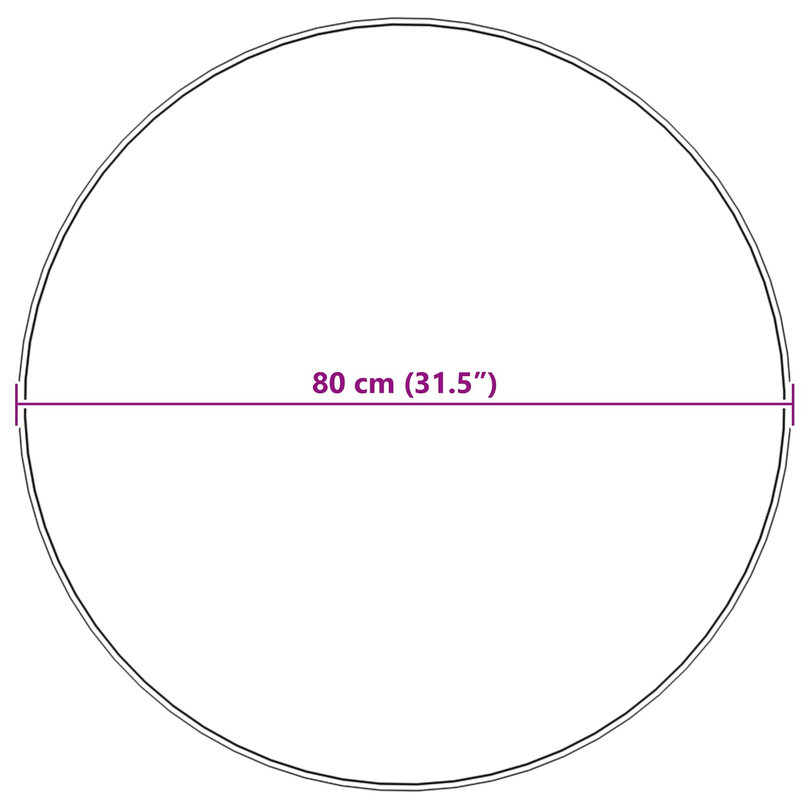 Antislip vloerkleed van imitatie konijnenbont OLITE Ø 80 cm is nu te koop bij PeponiXL, paradijselijk wonen!
