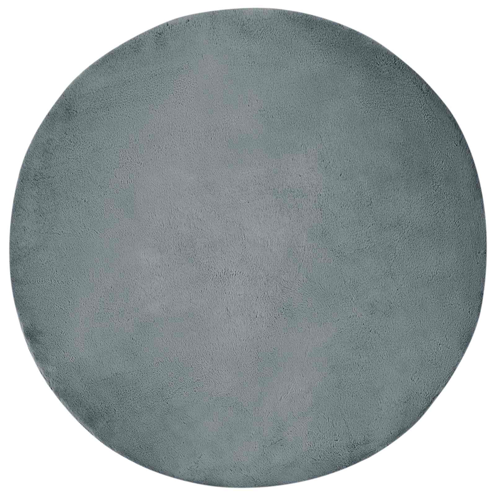 Antislip vloerkleed van imitatie konijnenbont OLITE Ø 100 cm is nu te koop bij PeponiXL, paradijselijk wonen!