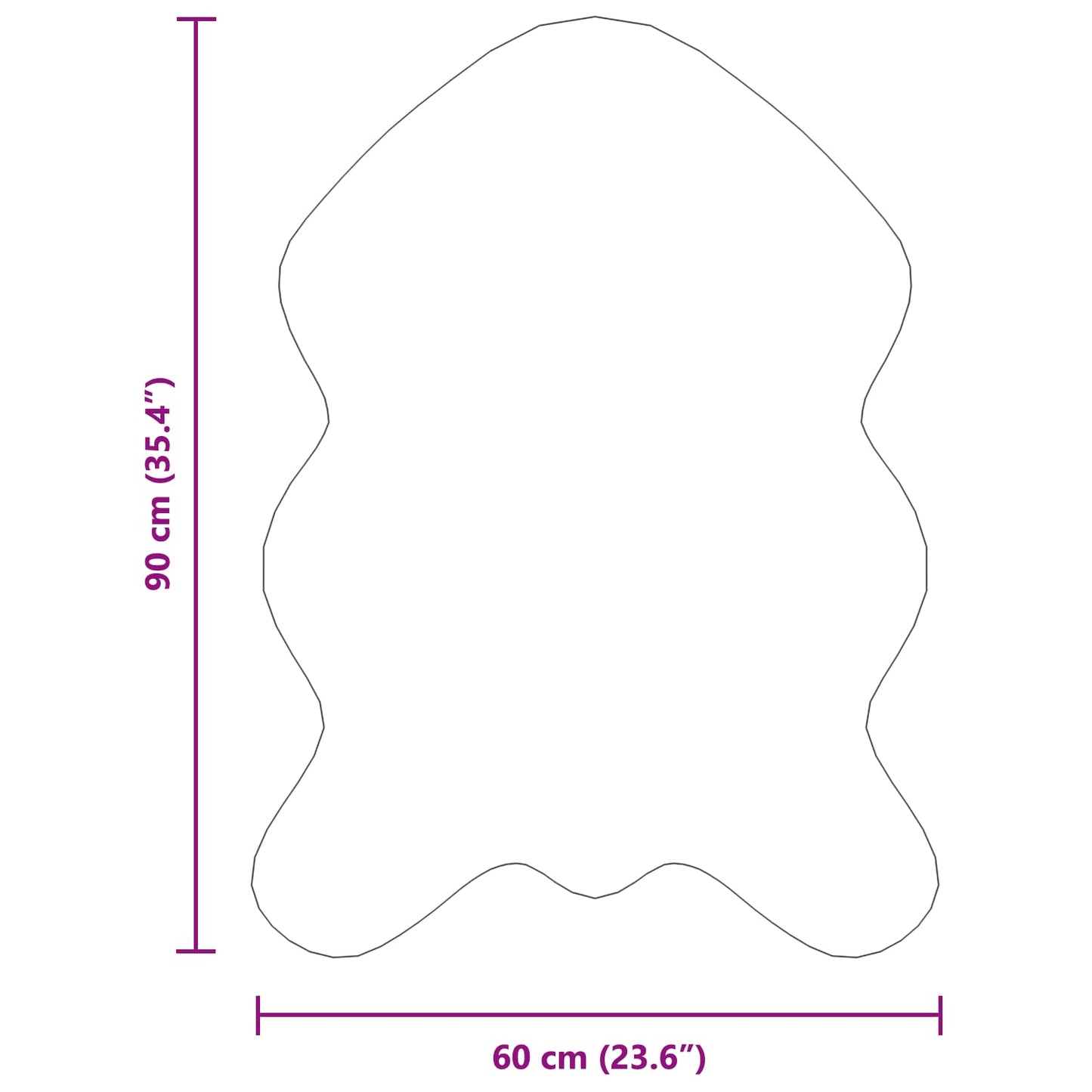 Antislip vloerkleed van imitatie konijnenbont OLITE 60 x 90 cm is nu te koop bij PeponiXL, paradijselijk wonen!
