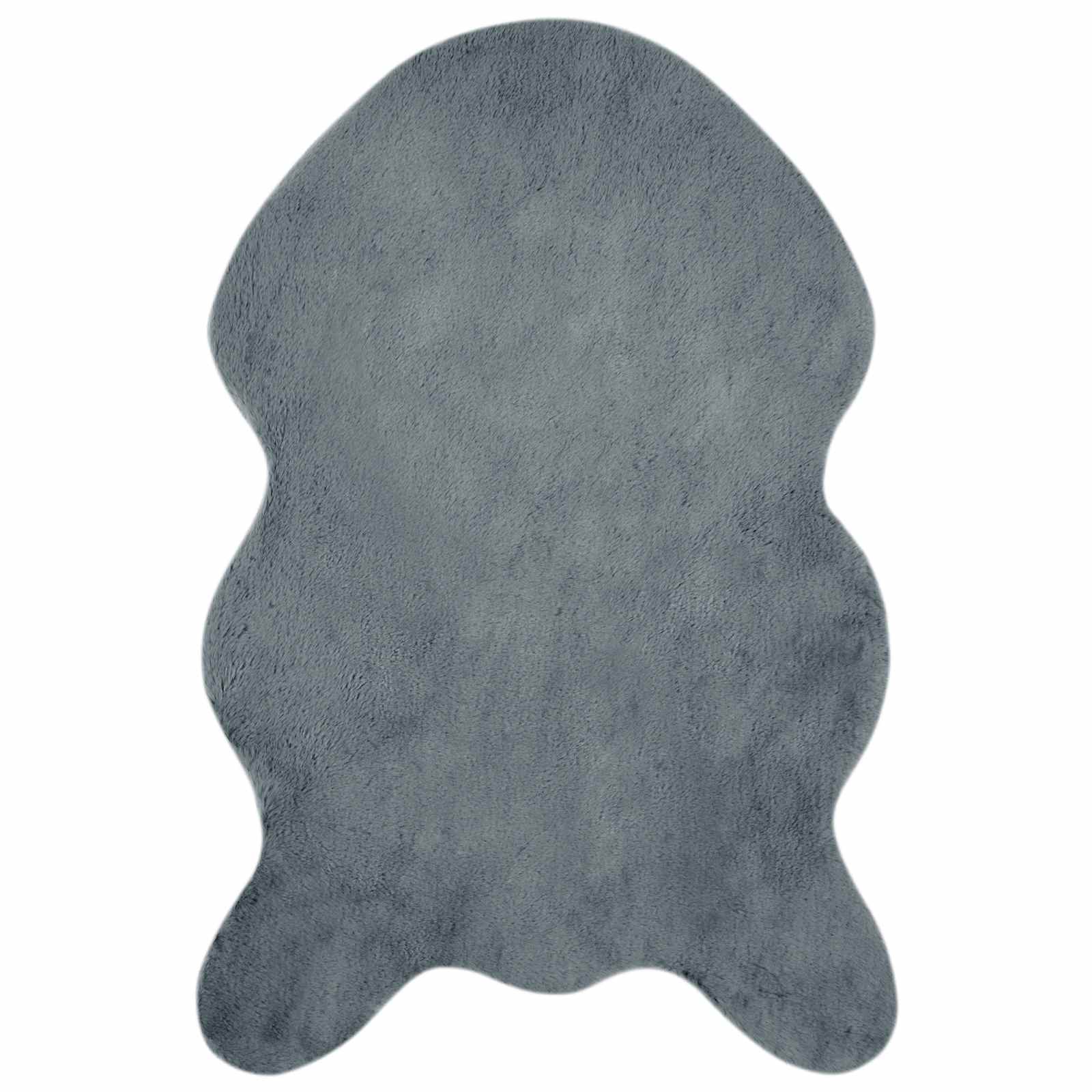Antislip vloerkleed van imitatie konijnenbont OLITE 80 x 120 cm is nu te koop bij PeponiXL, paradijselijk wonen!