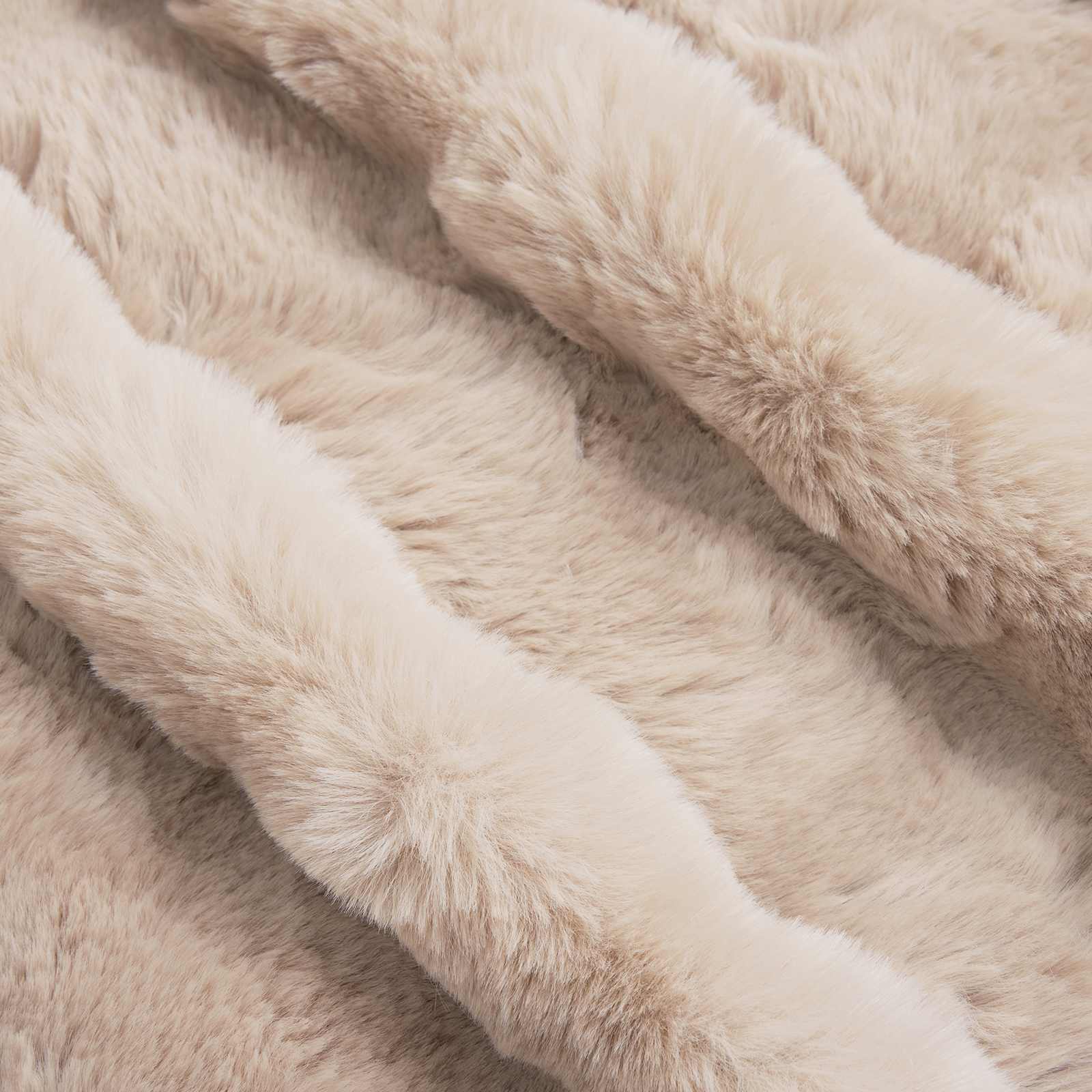 Antislip deken van imitatie konijnenbont Olite Beige Polyester is nu te koop bij PeponiXL, paradijselijk wonen!