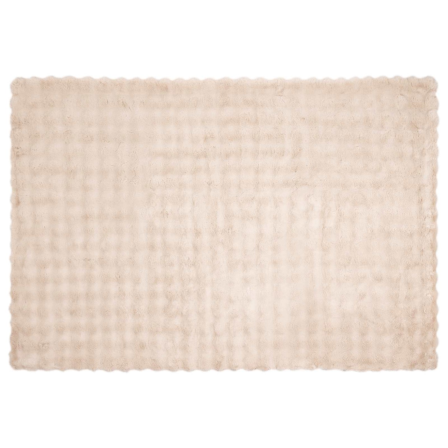 Antislip deken van imitatie konijnenbont Olite 4 pcs Beige is nu te koop bij PeponiXL, paradijselijk wonen!