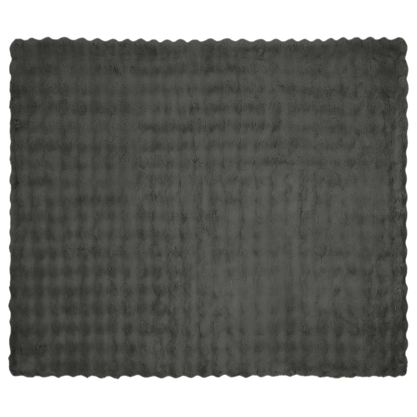 Antislip deken van imitatie konijnenbont Olite Donkergrijs is nu te koop bij PeponiXL, paradijselijk wonen!