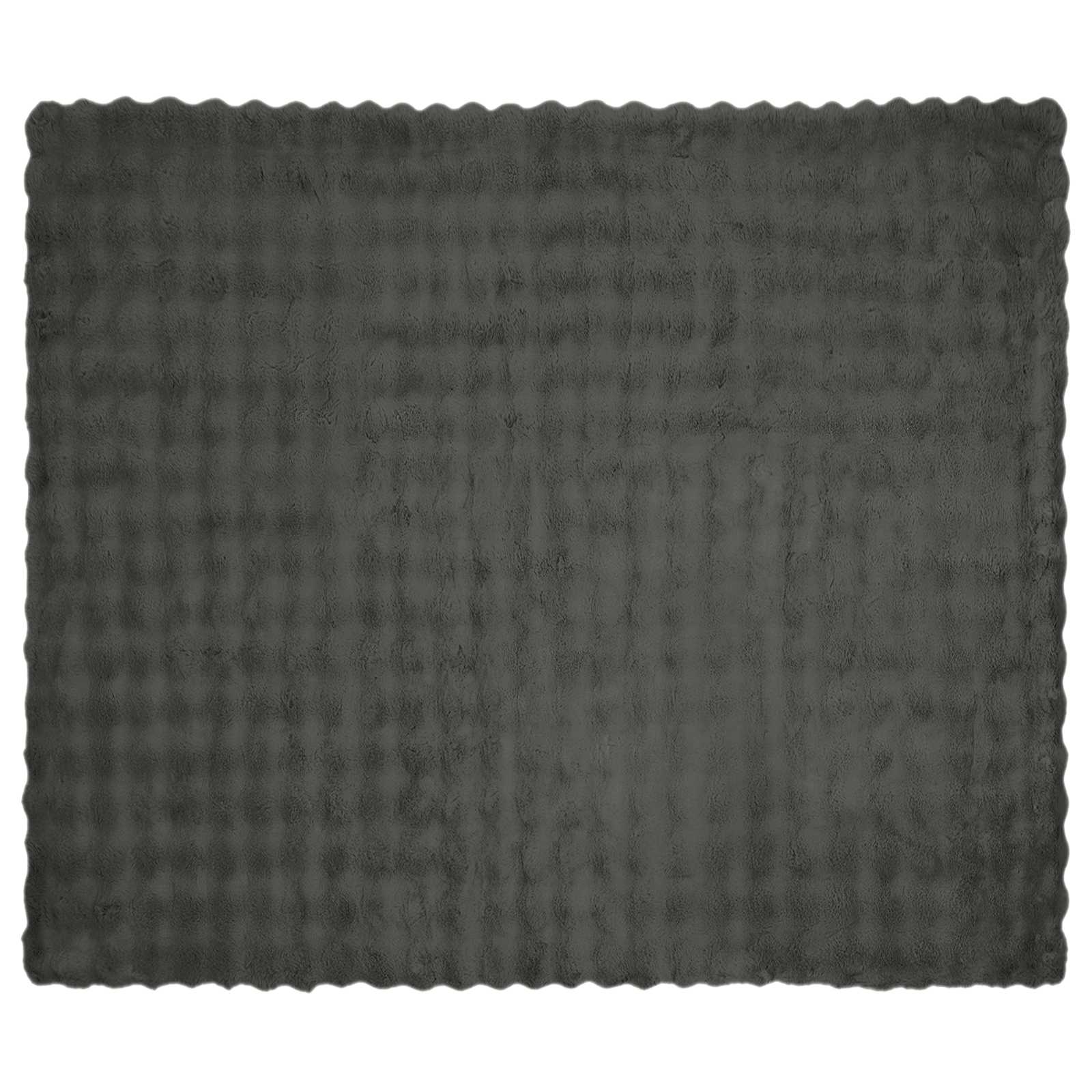 Antislip deken van imitatie konijnenbont Olite Donkergrijs is nu te koop bij PeponiXL, paradijselijk wonen!