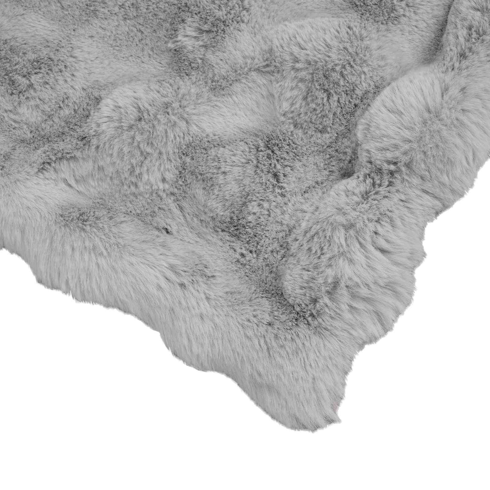 Antislip deken van imitatie konijnenbont Olite Grijs Polyester is nu te koop bij PeponiXL, paradijselijk wonen!