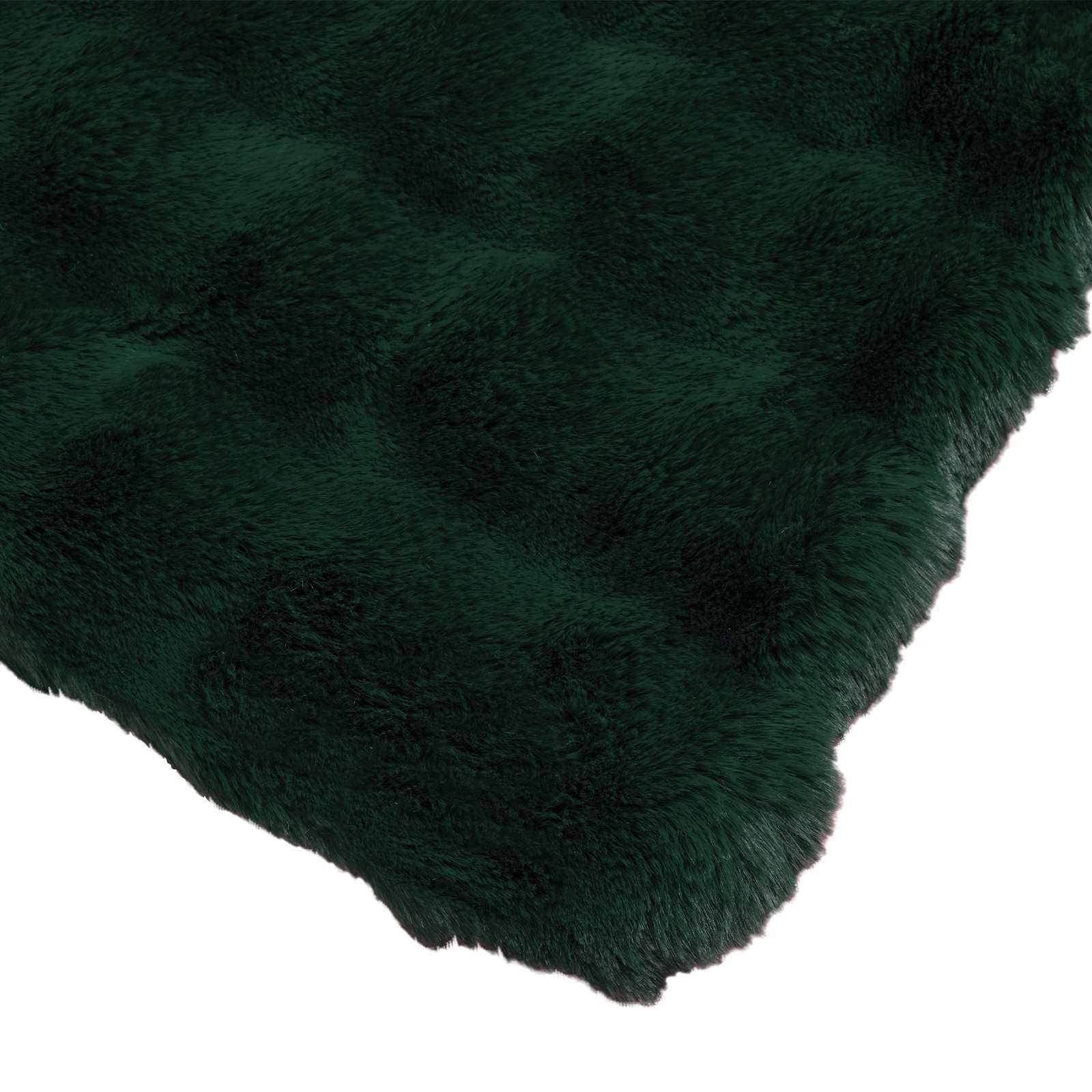 Antislip deken van imitatie konijnenbont Olite Donkergroen is nu te koop bij PeponiXL, paradijselijk wonen!