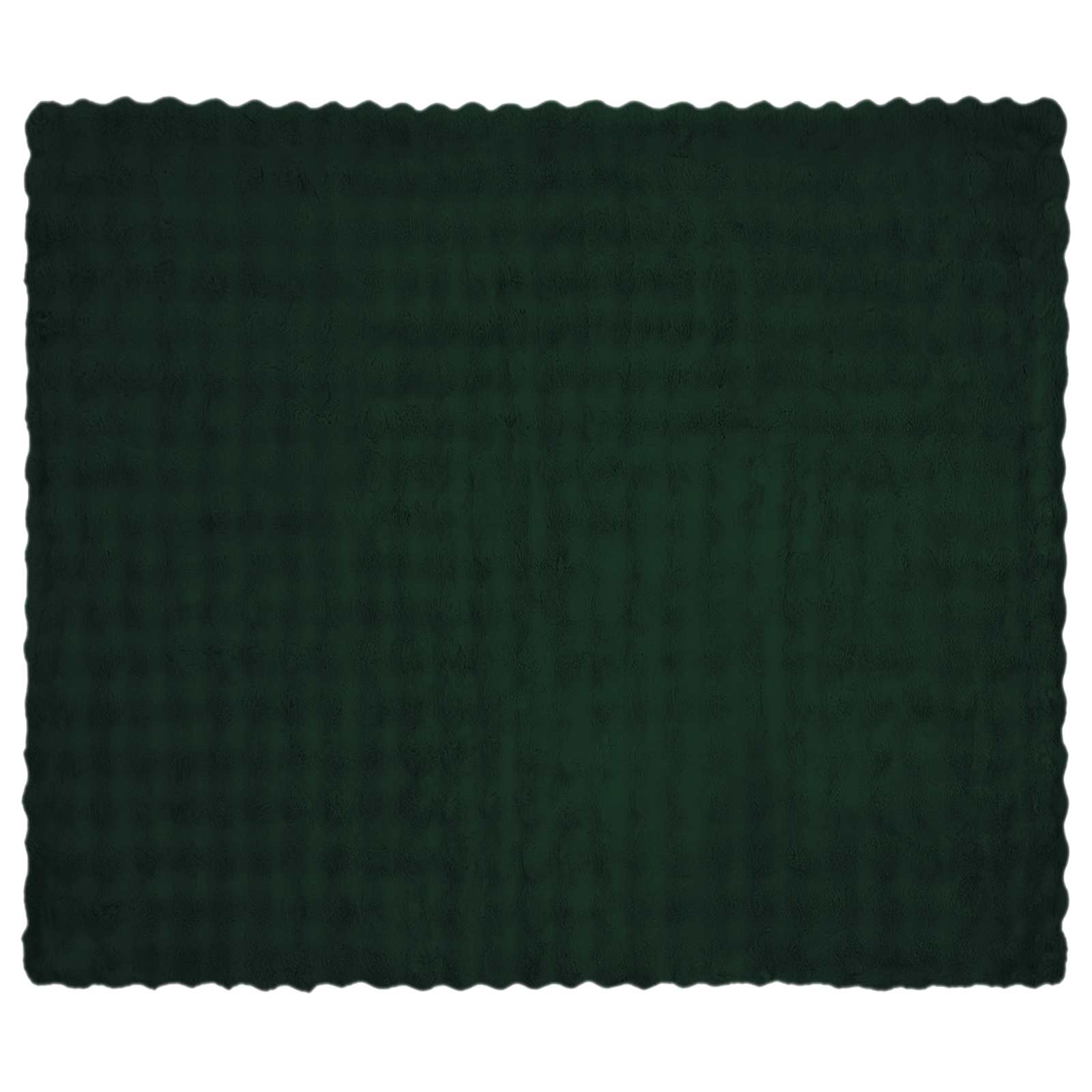 Antislip deken van imitatie konijnenbont Olite Donkergroen is nu te koop bij PeponiXL, paradijselijk wonen!