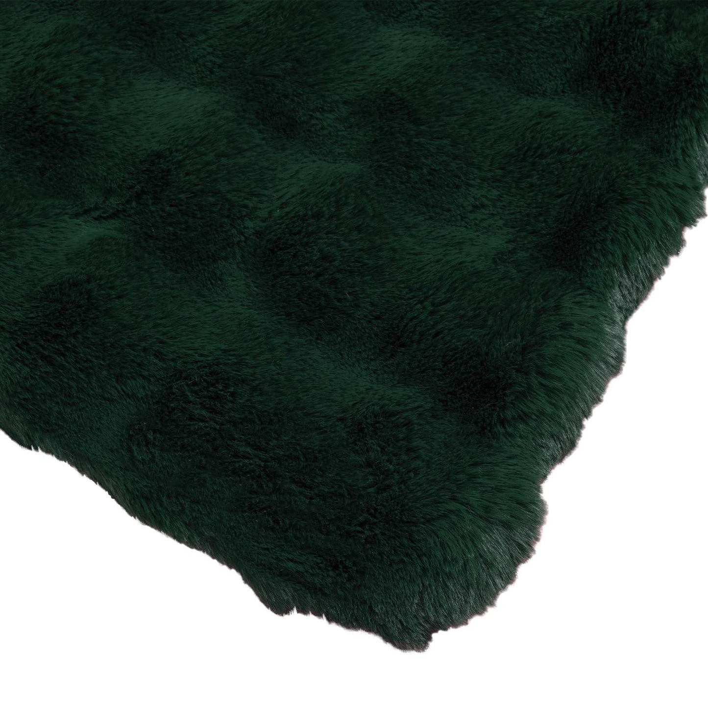 Antislip deken van imitatie konijnenbont Olite Donkergroen is nu te koop bij PeponiXL, paradijselijk wonen!