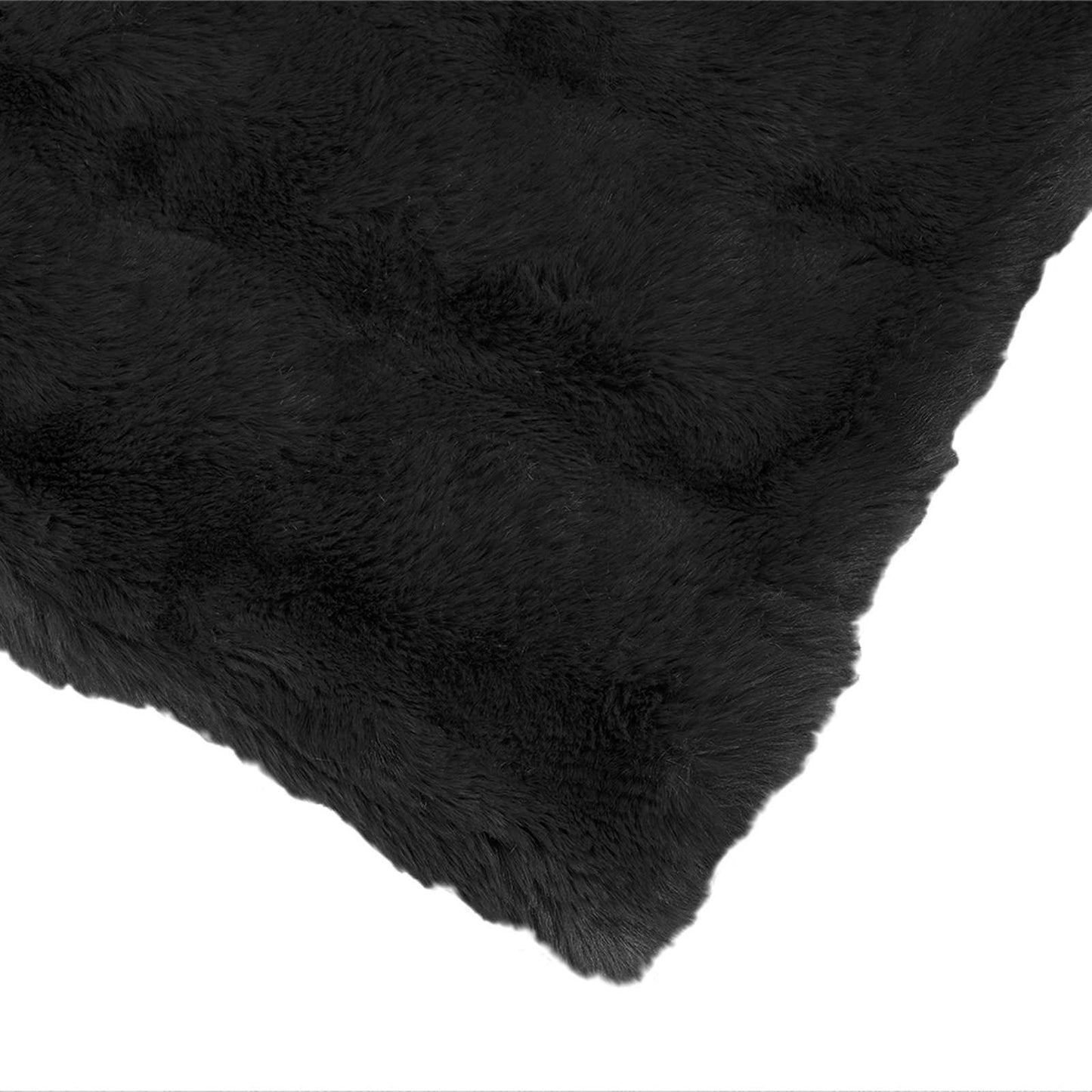 Antislip deken van imitatie konijnenbont Olite Zwart Polyester is nu te koop bij PeponiXL, paradijselijk wonen!