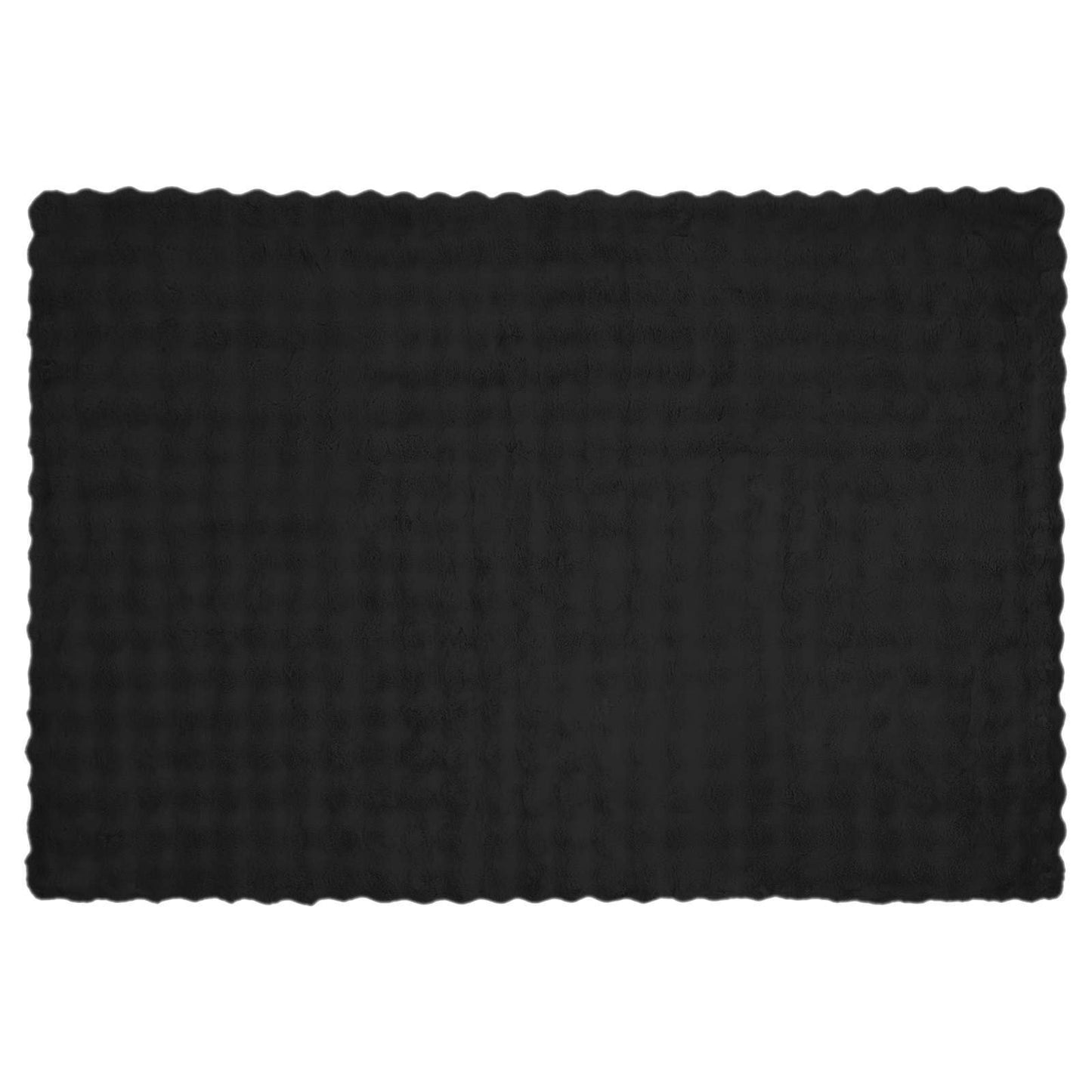 Antislip deken van imitatie konijnenbont Olite Zwart Polyester is nu te koop bij PeponiXL, paradijselijk wonen!