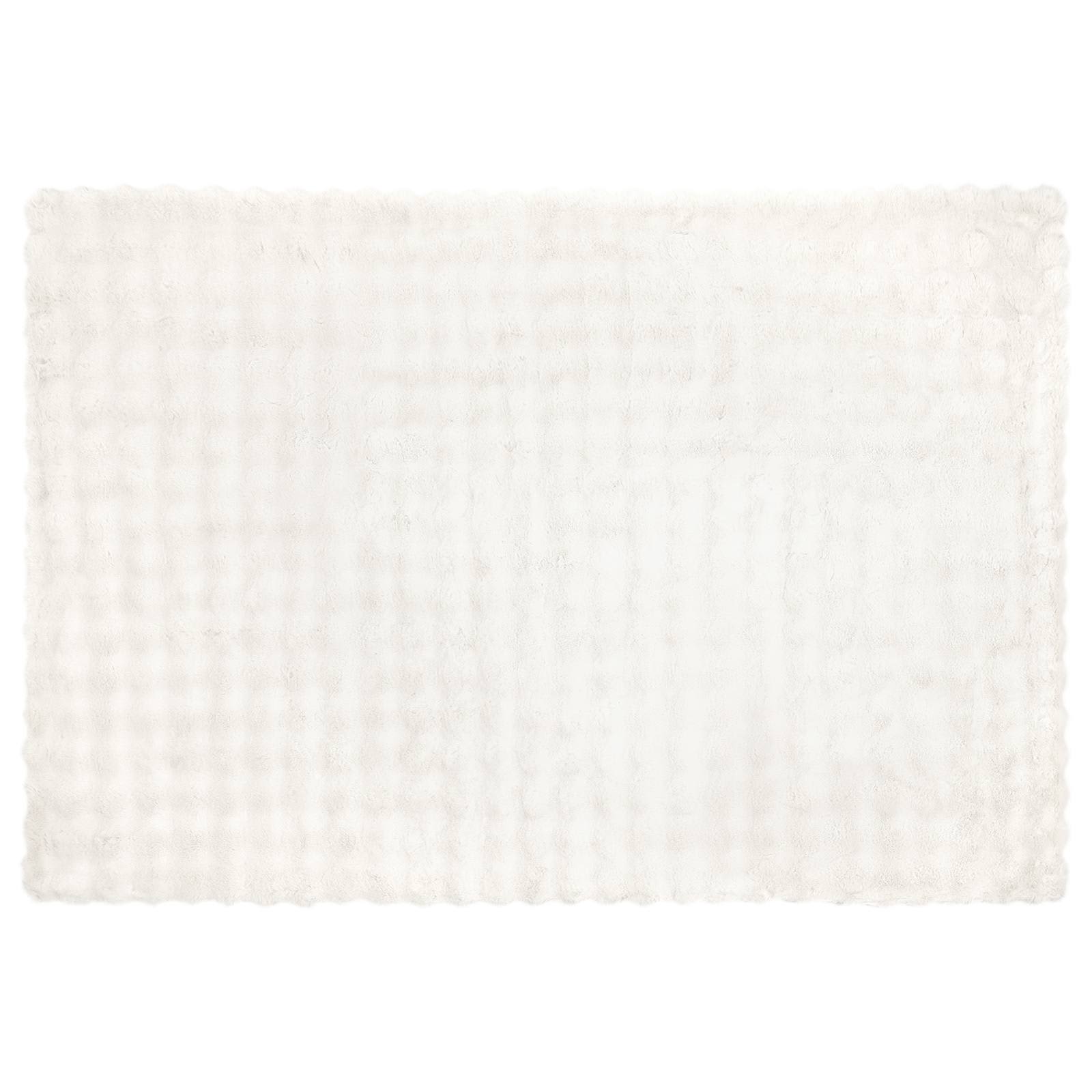 Antislip nep konijnenbont deken Olite 4 pcs Wit 150 x 220 cm is nu te koop bij PeponiXL, paradijselijk wonen!