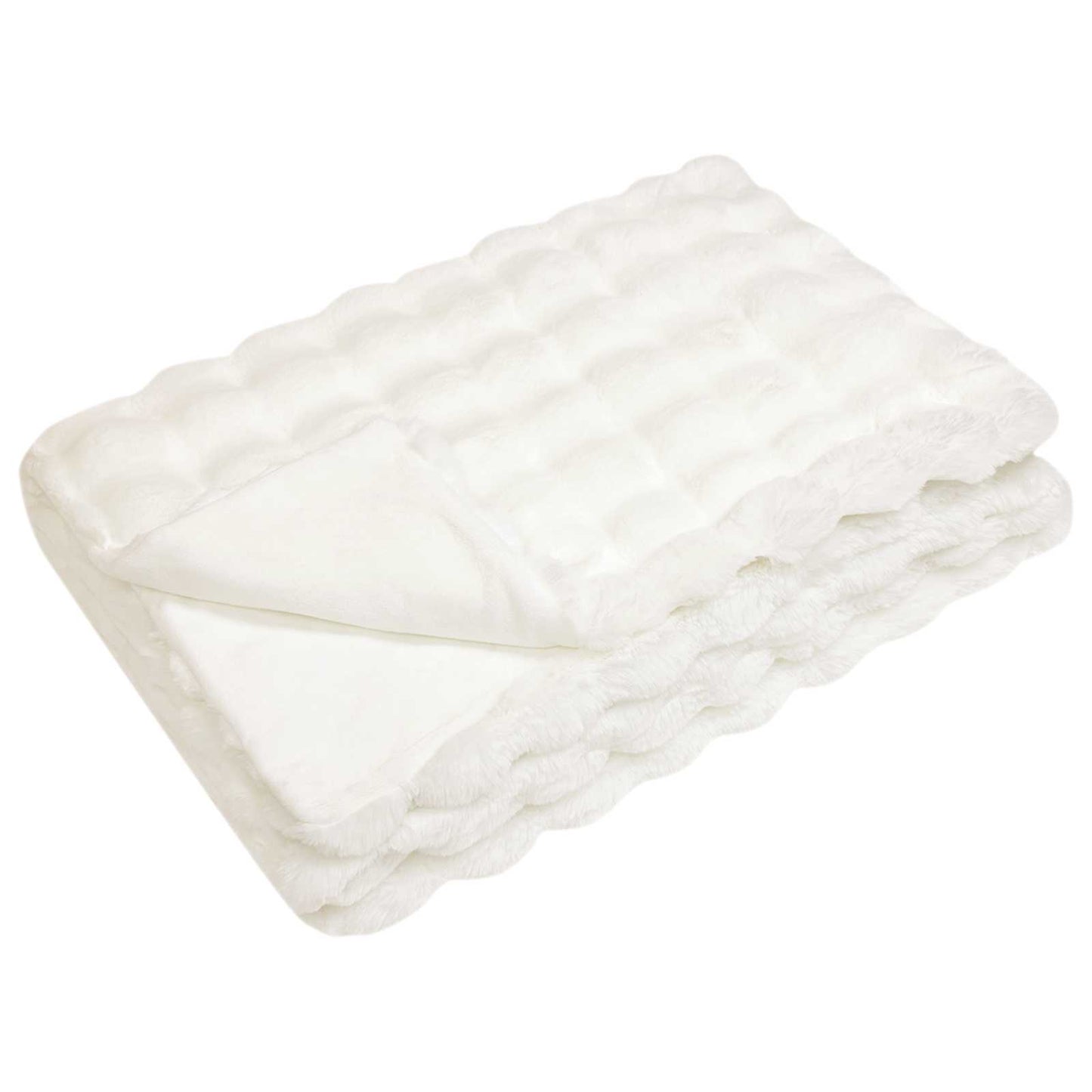 Antislip deken van imitatie konijnenbont Olite 4 pcs Wit is nu te koop bij PeponiXL, paradijselijk wonen!
