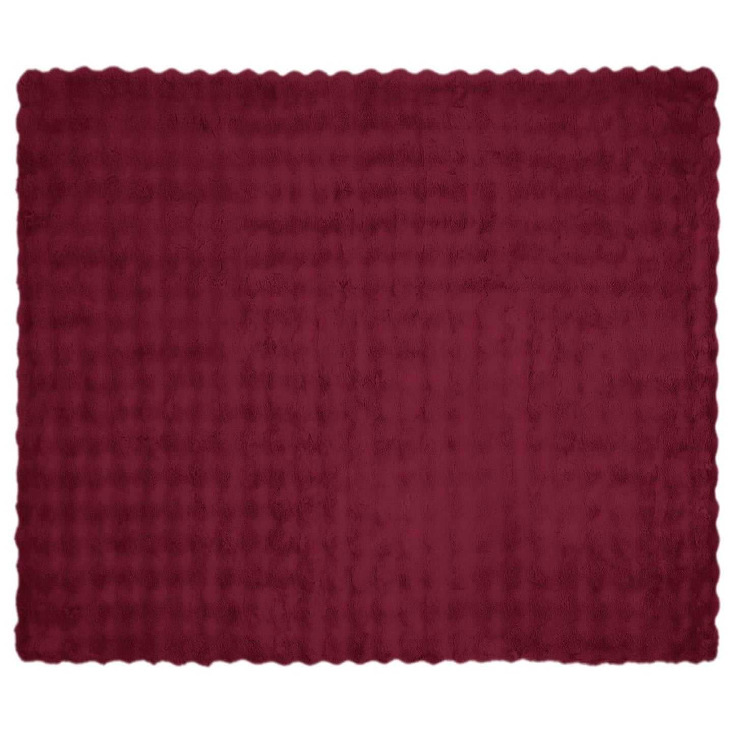 Antislip deken van imitatie konijnenbont Olite Bordeaux Rood is nu te koop bij PeponiXL, paradijselijk wonen!