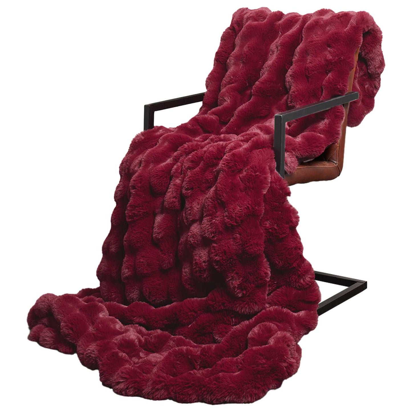 Antislip deken van imitatie konijnenbont Olite 4 pcs Polyester is nu te koop bij PeponiXL, paradijselijk wonen!