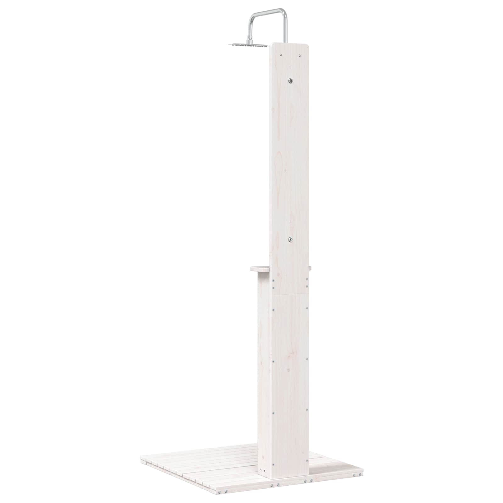 Buitendouche Wit 75 x 76 x 217 cm Massief grenenhout is nu te koop bij PeponiXL, paradijselijk wonen!