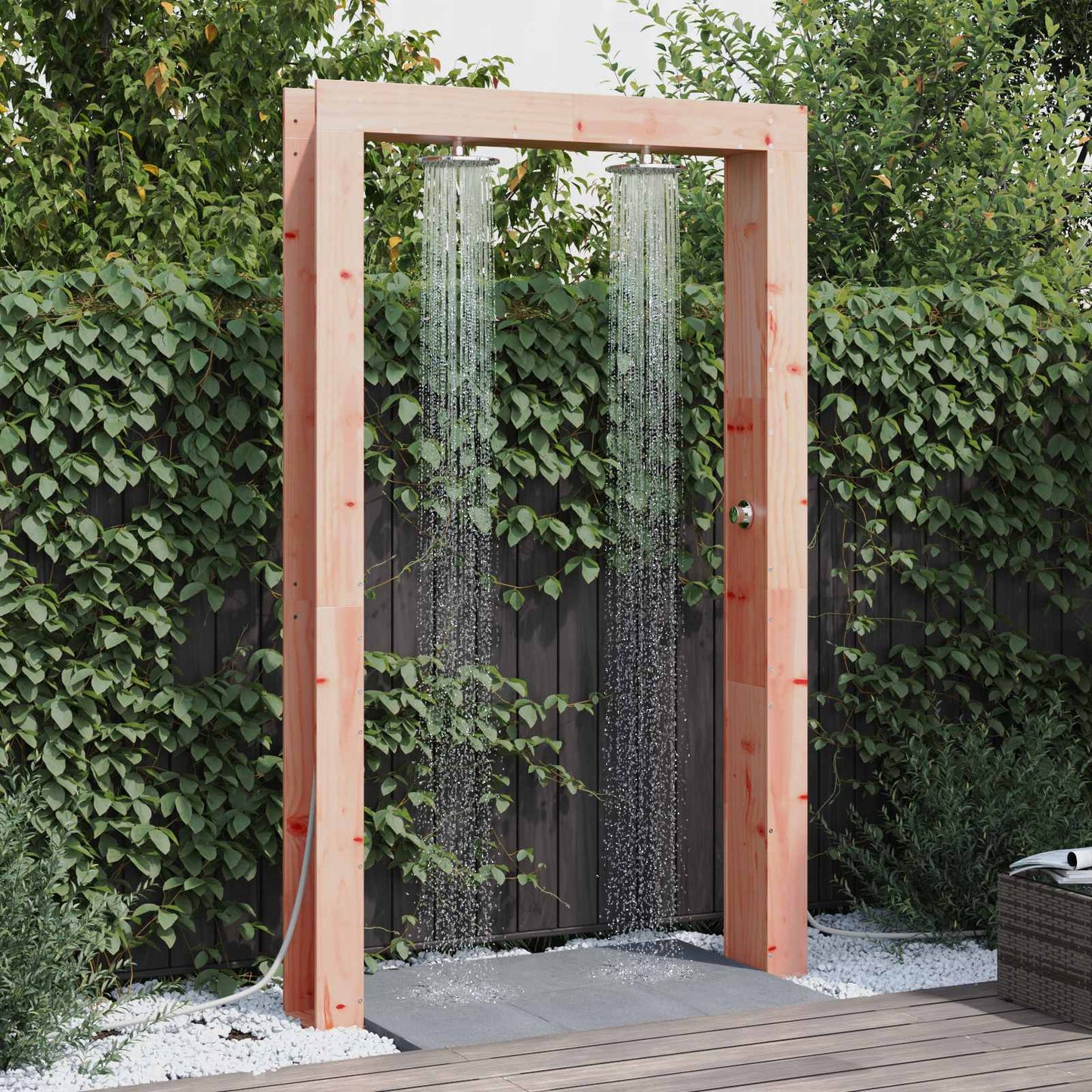 Buitendouche Naturel 137 x 23 x 226 cm Massief Douglas hout is nu te koop bij PeponiXL, paradijselijk wonen!