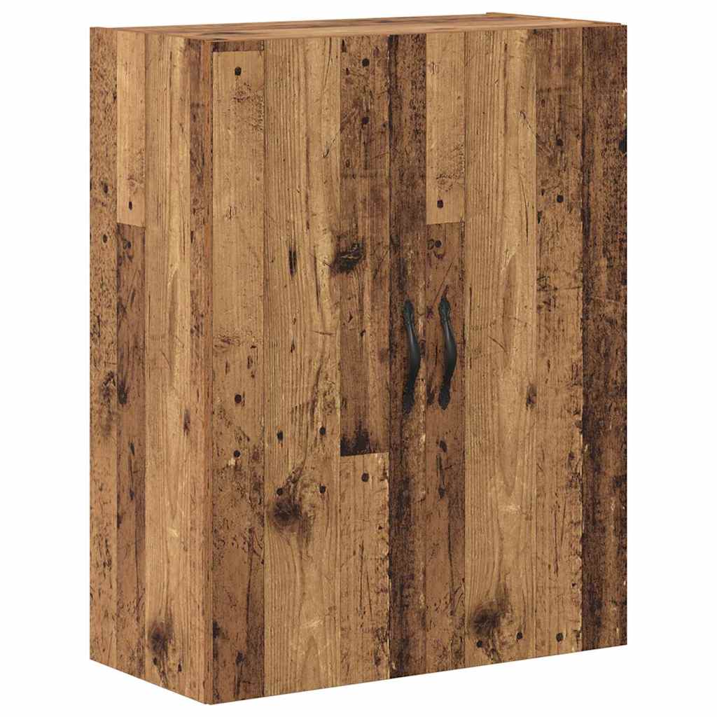 Hoge kast 2 pcs Oudhout Geëngineerd hout en glas is nu te koop bij PeponiXL, paradijselijk wonen!
