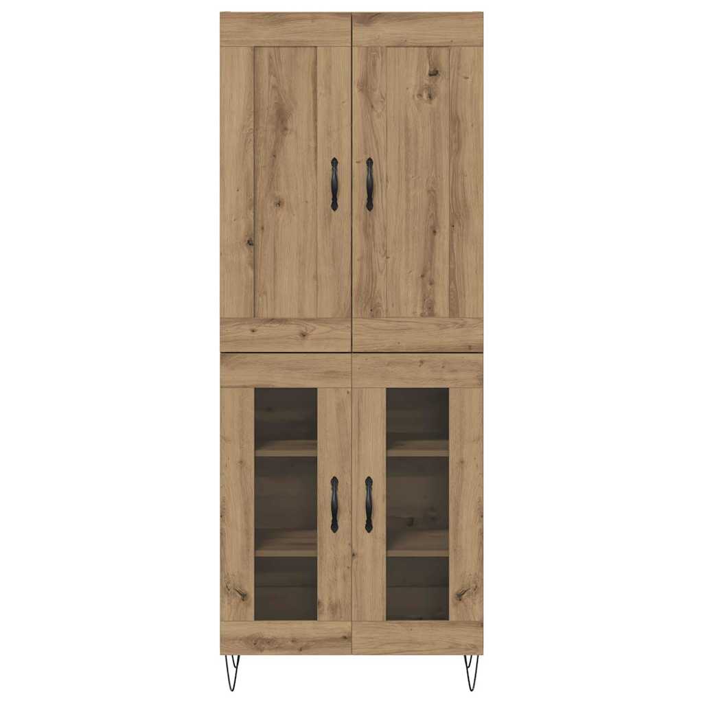 Hoge kast Artisan Eiken 69,5 x 34 x 180 cm Bewerkt hout is nu te koop bij PeponiXL, paradijselijk wonen!