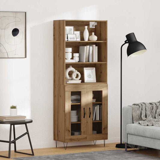 Hoge kast 2 pcs Artisan Eiken Bewerkt hout is nu te koop bij PeponiXL, paradijselijk wonen!