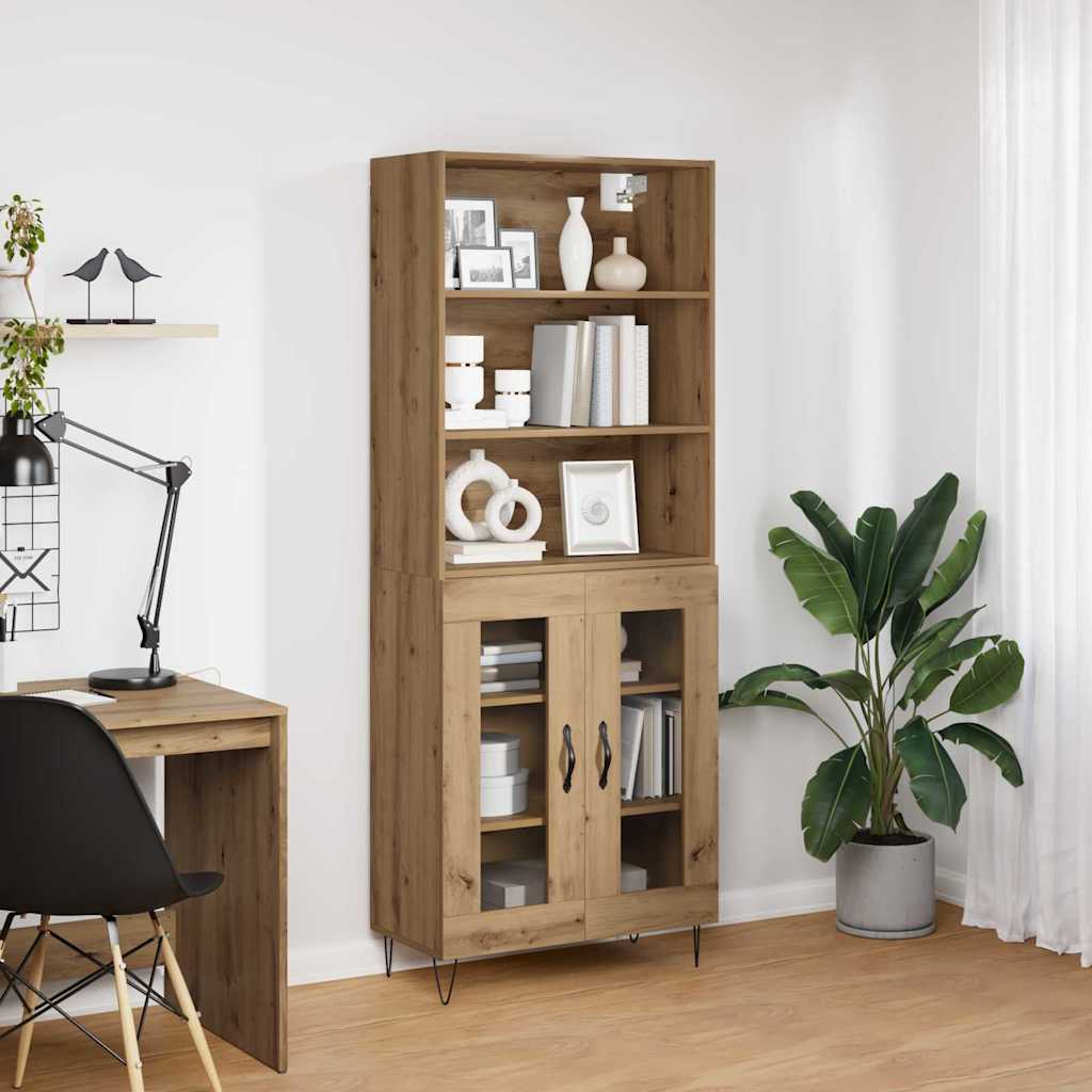 Hoge kast 2 pcs Artisan Eiken Bewerkt hout is nu te koop bij PeponiXL, paradijselijk wonen!