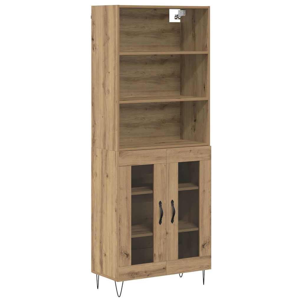 Hoge kast 2 pcs Artisan Eiken Bewerkt hout is nu te koop bij PeponiXL, paradijselijk wonen!