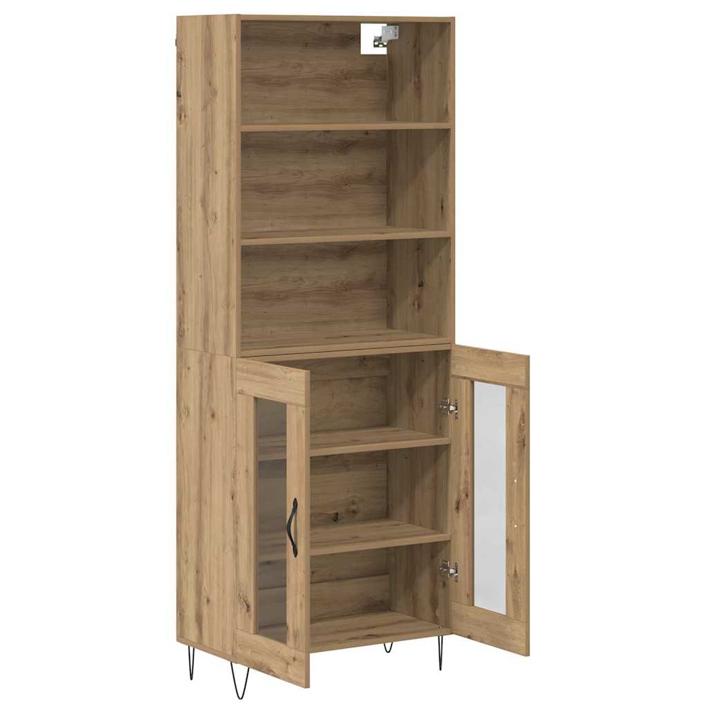 Hoge kast 2 pcs Artisan Eiken Bewerkt hout is nu te koop bij PeponiXL, paradijselijk wonen!
