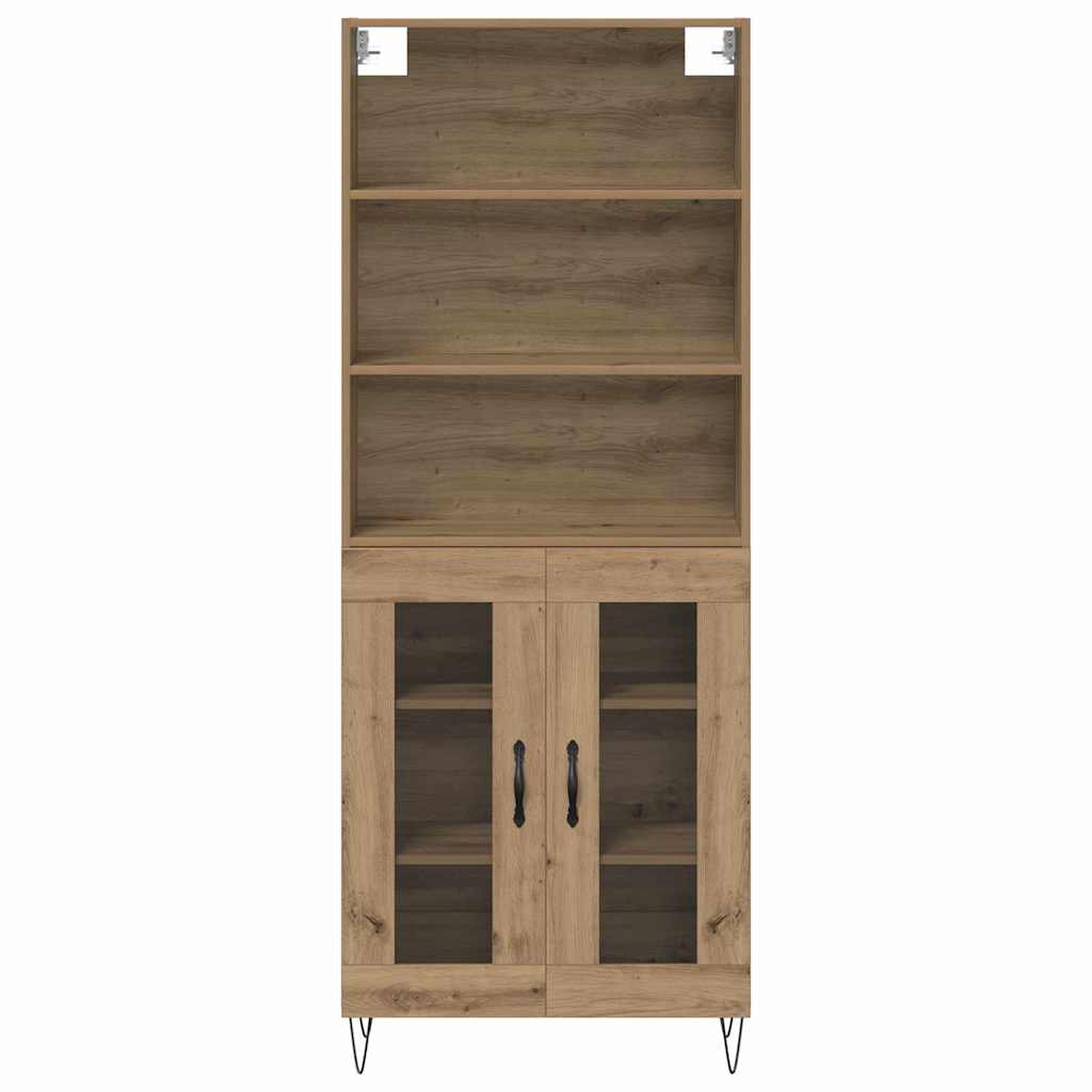 Hoge kast 2 pcs Artisan Eiken Bewerkt hout is nu te koop bij PeponiXL, paradijselijk wonen!